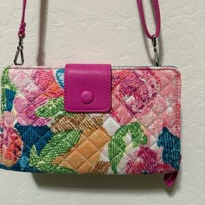 Vera Bradley Multicolor Floral Quilted Wristlet